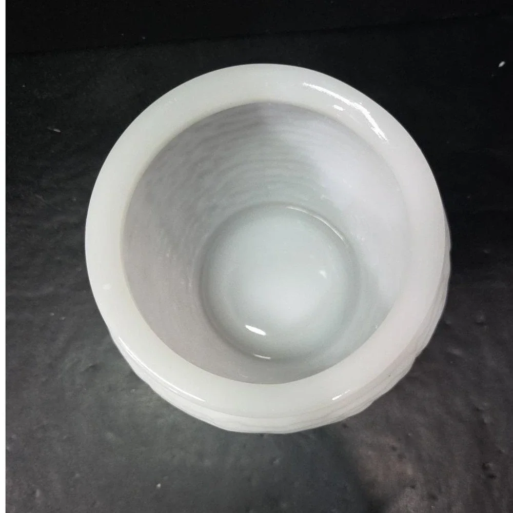 National Potteries White Milk Glass Vase, Vintage Decor, Replacement Centerpiece